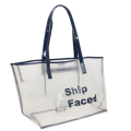 Hot selling fashion transparent pvc bags clear tote  bag custom pvc bag